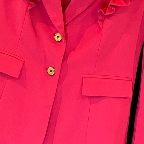 New York & Company Ruffle Sleeve Pant Suit. Fuschia SIZE M VEST . SIZE 10 PANT - Picture 11 of 12